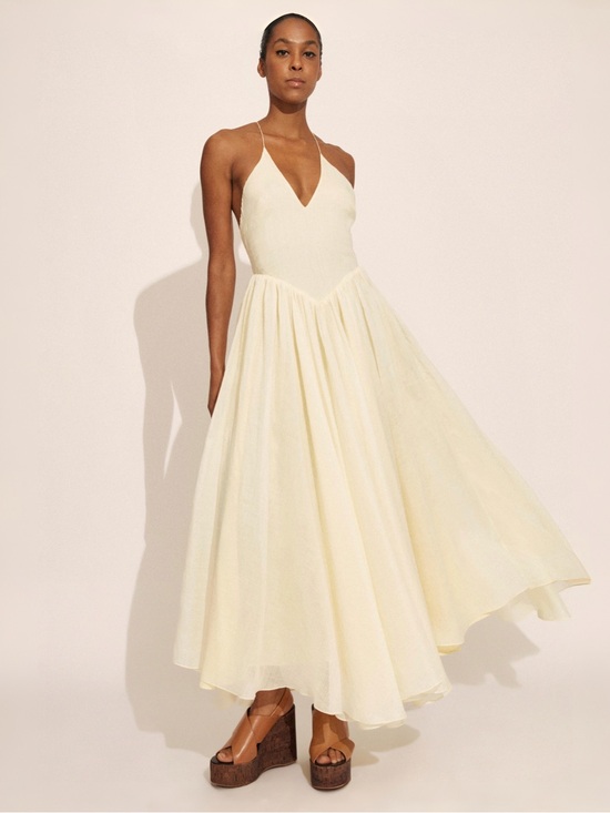 Bardot Dresses & Skirts - Bardot Arletha Halter Maxi Dress In Canary Yellow Sz 6 Revolve NEW